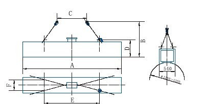 MW22 electromagnet for lifting and transporting coiled wire stock(coiled bar)